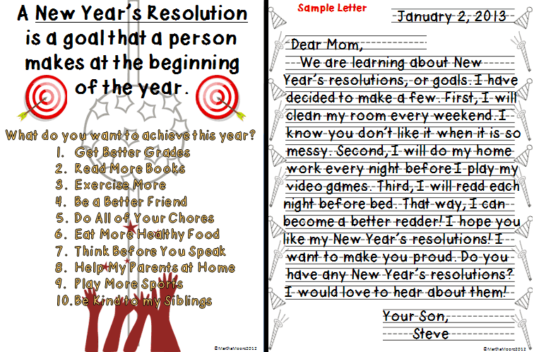 Write a letter for new year