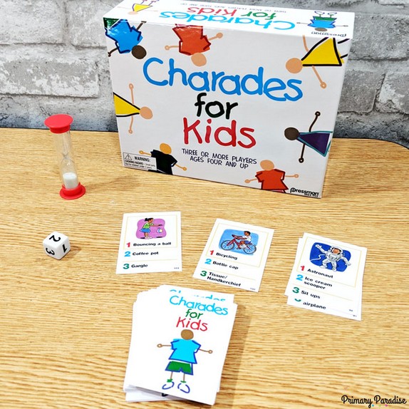 Image of charades board game which is the perfect, classic brain break activity!