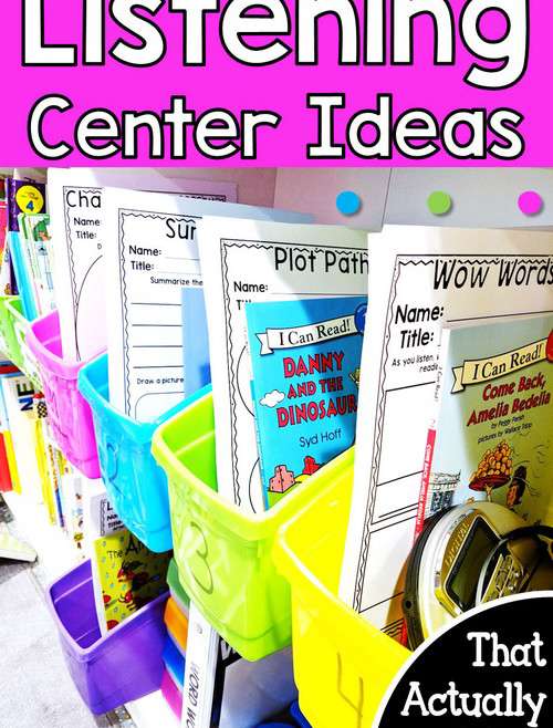 Listening to reading ideas to make your listening centers more organized and engaging for students! Learn where to find books from Steps to Literacy and how to get CD players for free! Also grab 10 free recording sheets!