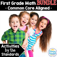 Common Core math skills for first grade and second grade- addition, subtraction, place value- all standards are covered with the comprehensive resources and ideas!