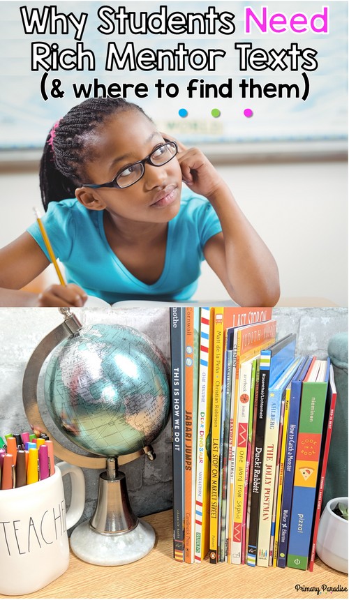 Mentor Texts are such an important writing tool! Grab over 150 free mentor text recommendations for 6 different types of writing divided by grade level for kindergarten, first grade, and second grade!