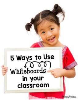 Picture of whiteboards, or dry erase boards, are such a versatile and helpful classroom tool. They're a great way to reduce paper use, do a quick, informal assessment, and give your students a chance to quickly jot down ideas. This post shares some ways I like to use whiteboards in my classroom.