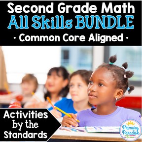 Common Core math skills for first grade and second grade- addition, subtraction, place value- all standards are covered with the comprehensive resources and ideas!