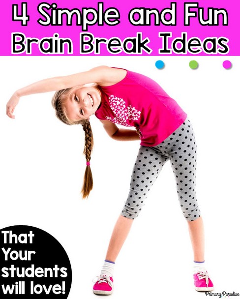 Brain breaks are a great way to keep students fresh and engaged between lessons. We know students need movement, and with less time for recess, well timed brain breaks can offer some movement. It can also keep students focused longer! Here are 4 simple and fun brain break ideas that your elementary students will love.