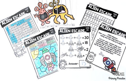 Escape rooms are engaging and fun, but can you incorporate them in your primary classroom? The answer is yes! Your primary students will love completing break out room activities in school, and you'll love how easy they are to implement. They're easier than you think! Here are 5 simple ways to make escape rooms work in your classroom!