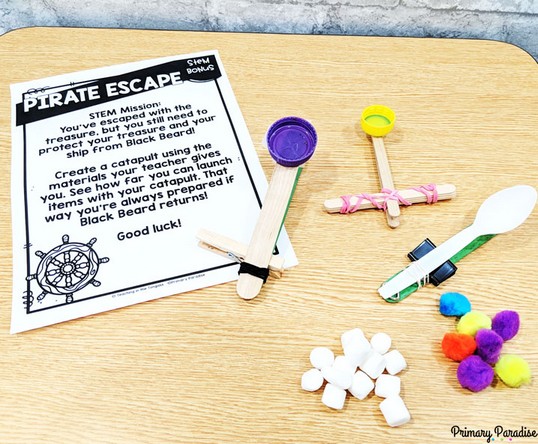 Pirate STEM and escape room activities are a perfect way to celebrate talk like a pirate day in the classroom!