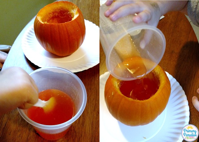Pumpkin exploration- Pumpkin STEM volcano experiment- is such a fun, hands on, engaging activity for your classroom! Students will love investigating their pumpkins in October! Math, science, reading, and writing activities all in one fun, cross-curricular day!