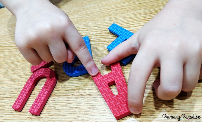 Tactile foam letters from Steps to Literacy are the perfect hands on tool for students who are learning letters and letter sounds as well as building words! Perfect for daily 5 and word work.