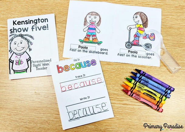 Sight Word practice that students and teachers will love! These personalized sight word books are a great way to engage students, especially reluctant learners and help them learn new sight words!
