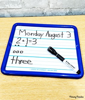 Use whiteboards to help students follow along and stay engaged during school calendar math time in your classroom!