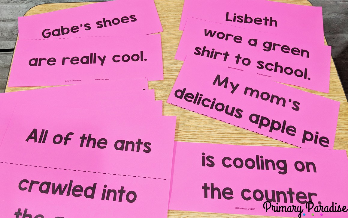 Subject and predicate are a great tool to teaching sentence structure! Using this hands on, simple, and new method, students can use a stop light technique to learn to identity and write complete sentences to improve writing.