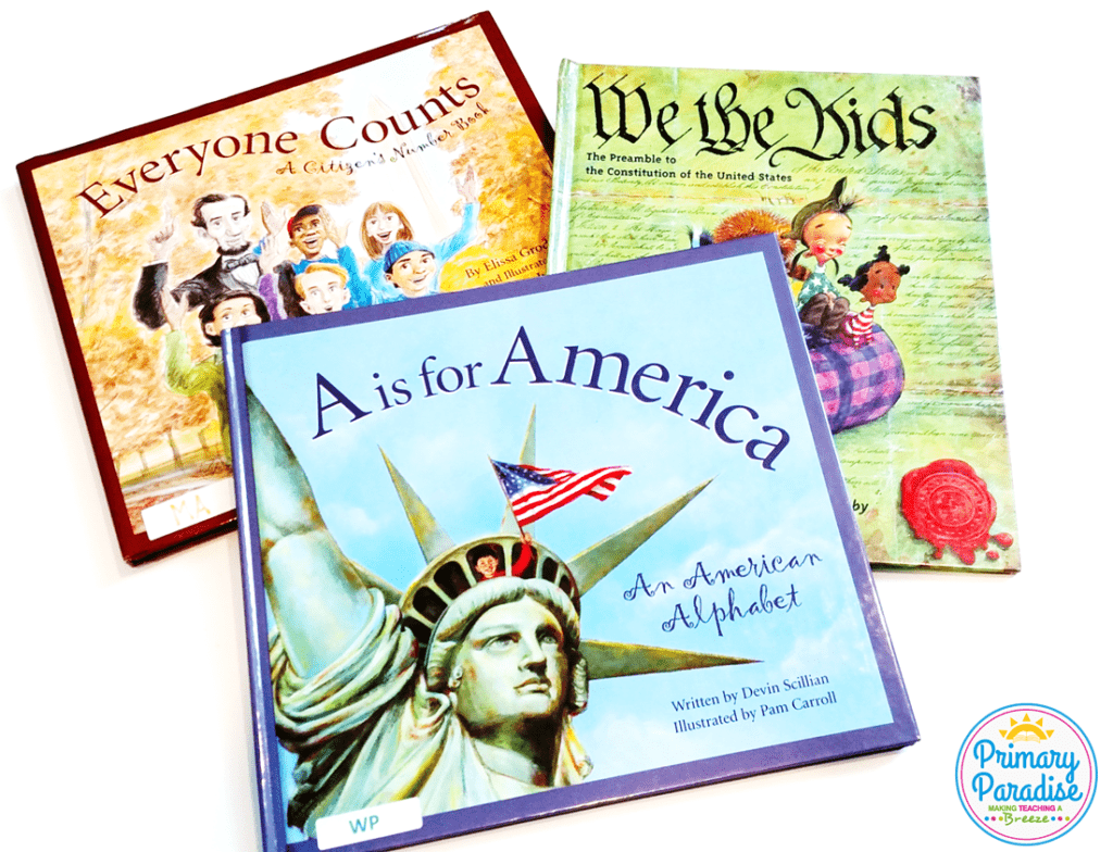 Picture books that are engaging and fun about America! These patriotic picture books are sure to be a hit in your elementary classroom and are perfect for celebrating holidays like the 4th of July, Veteran’s Day, election day, and more!