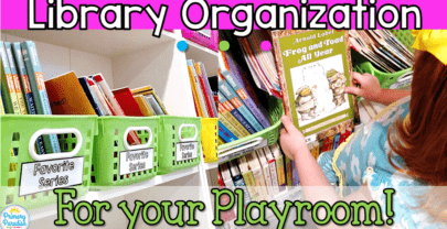 Playroom Book Organization with Oriental Trading: Color Coded
