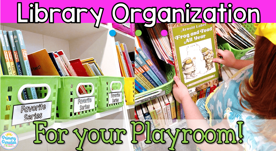 Playroom Book Organization with Oriental Trading: Color Coded
