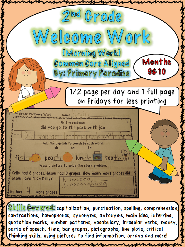 Welcome Work Months 9-10
