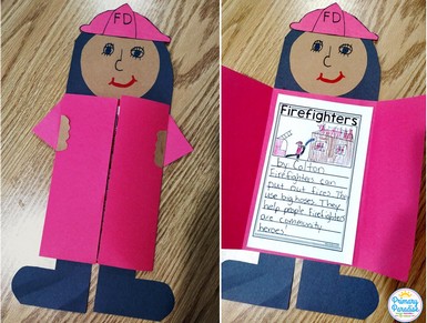 Fire activities, fire safety books, and fire safety freebies for your kindergarten, first grade, and second grade classroom for fire safety month and fire safety week. Firefighter activities for community helpers unit.