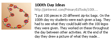 100th Day Pinterest Board