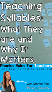 6 Syllable Types: Why You Need to Teach Them
