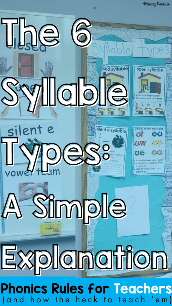 The 6 syllable types: a simple explanation