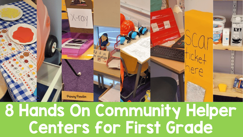 8 Hands On Community Helper Centers for First Grade