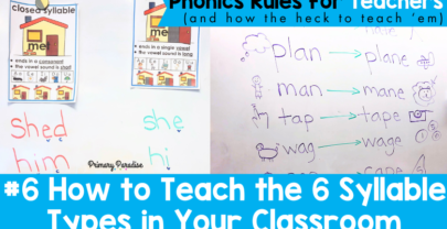 How to Teach the 6 Syllable Types in Your Classroom