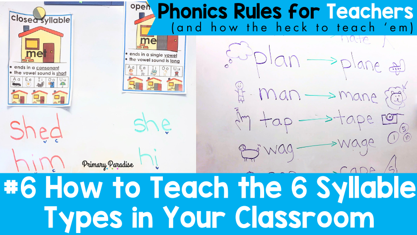 How to Teach the 6 Syllable Types in Your Classroom