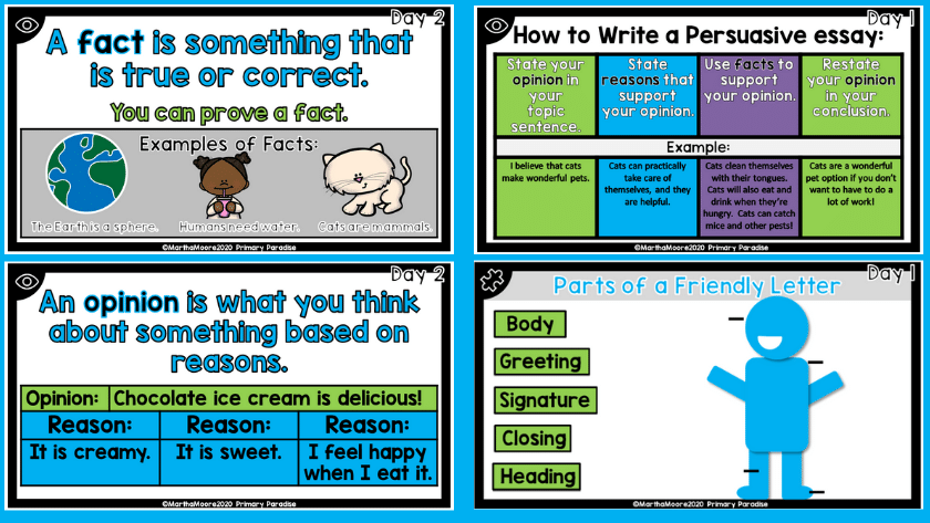 posters for different types of writing