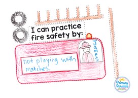 Fire safety craft FREE one page- Fire activities, fire safety books, and fire safety freebies for your kindergarten, first grade, and second grade classroom for fire safety month and fire safety week. Firefighter activities for community helpers unit.
