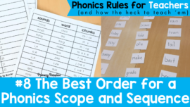 The best order for a phonics scope and sequence