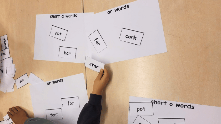 short a and ar word sort