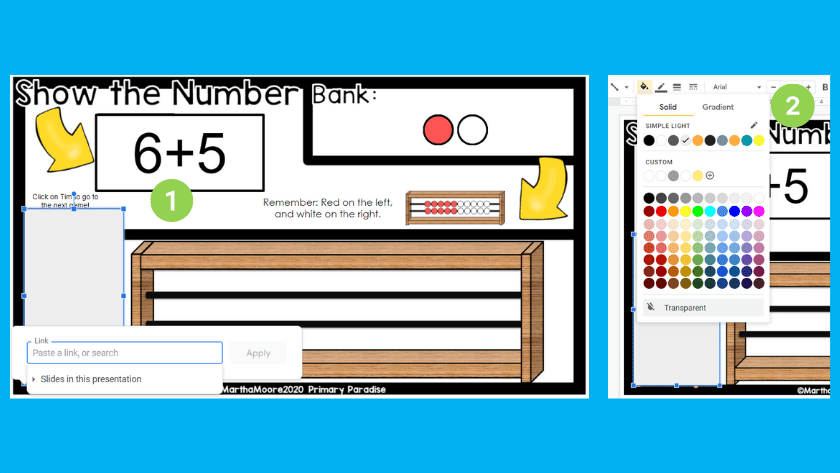 Two steps to linking the background- 1 create an image and 2 set it to transparent