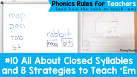 All about closed syllables and 8 strategies to teach em