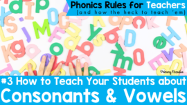 How to Teach Your Students About Consonants and Vowels: Phonics Rules for Teachers and How the Heck to Teach Em