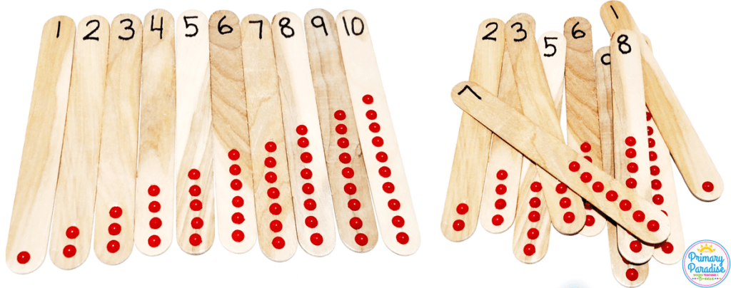 Popsicle sticks are a cheap and easy tool for your students and your classroom! Here are 4 new ways to use popsicle sticks- classroom management, fidget, counting, making words phonics, centers