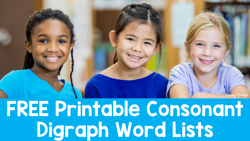 Free Printable Digraph Word Lists by Vowel Sounds