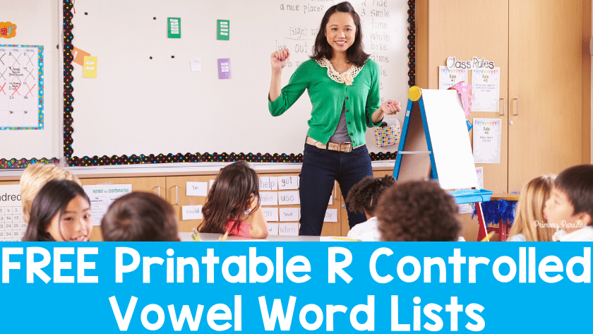 Free R Controlled Vowel Word Lists for Teachers