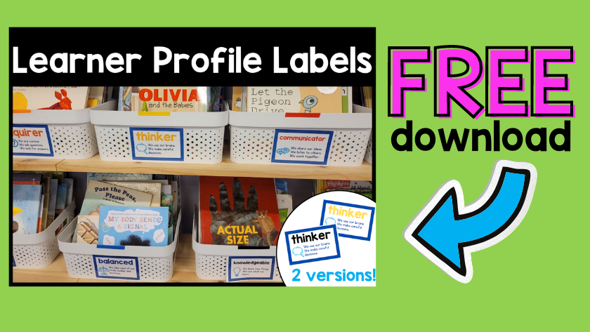 free download learner profile labels