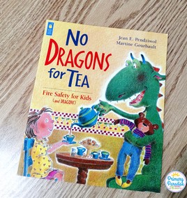 No Dragons for Tea- Fire activities, fire safety books, and fire safety freebies for your kindergarten, first grade, and second grade classroom for fire safety month and fire safety week. Firefighter activities for community helpers unit.