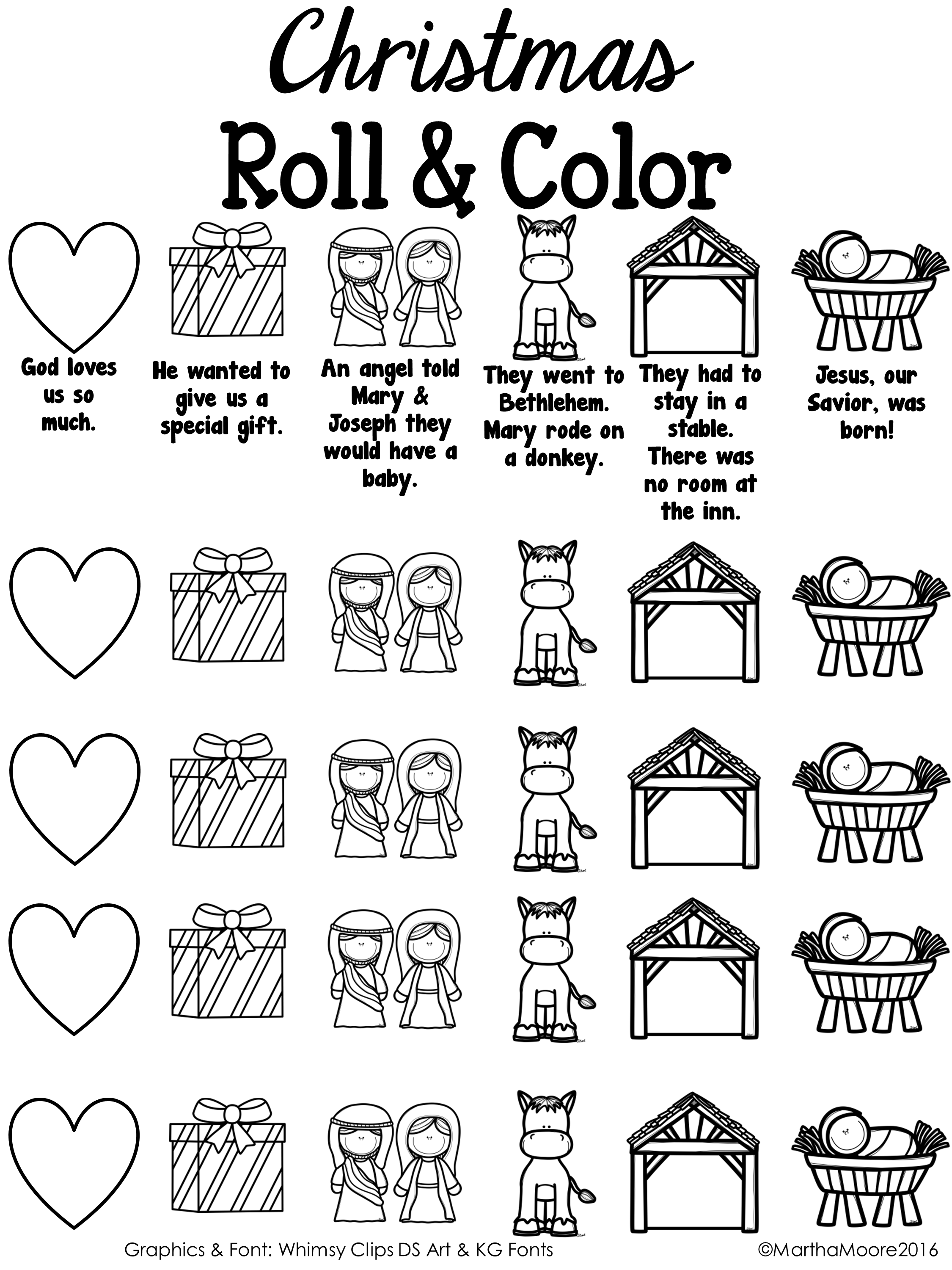 Christmas story roll color Christmas story roll color