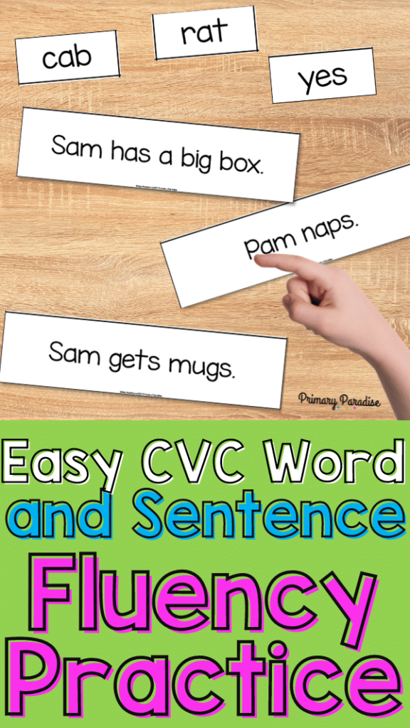 Easy and Effective CVC Word and Sentence Fluency Practice Ideas