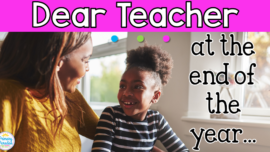 End of year words from a student to a teacher