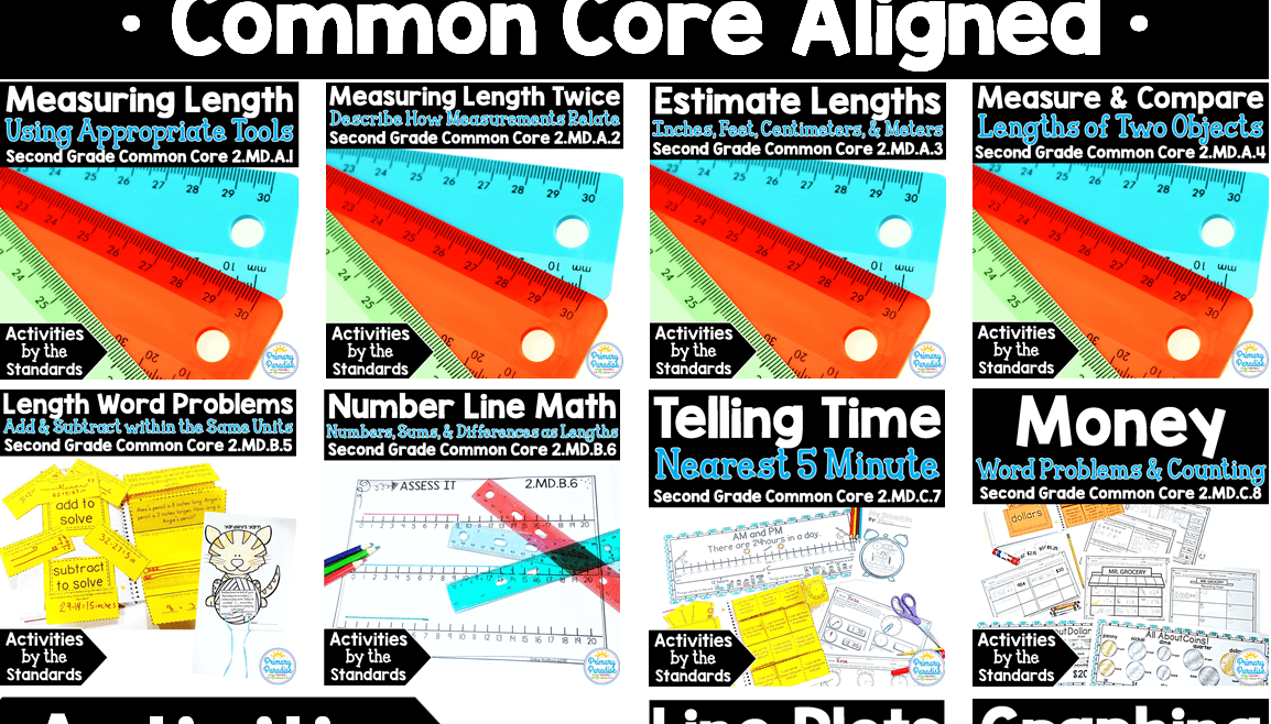 Common Core math skills for first grade and second grade- addition, subtraction, place value- all standards are covered with the comprehensive resources and ideas!
