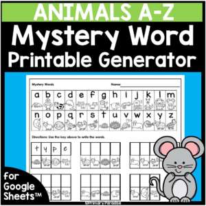 Mystery Words Animals