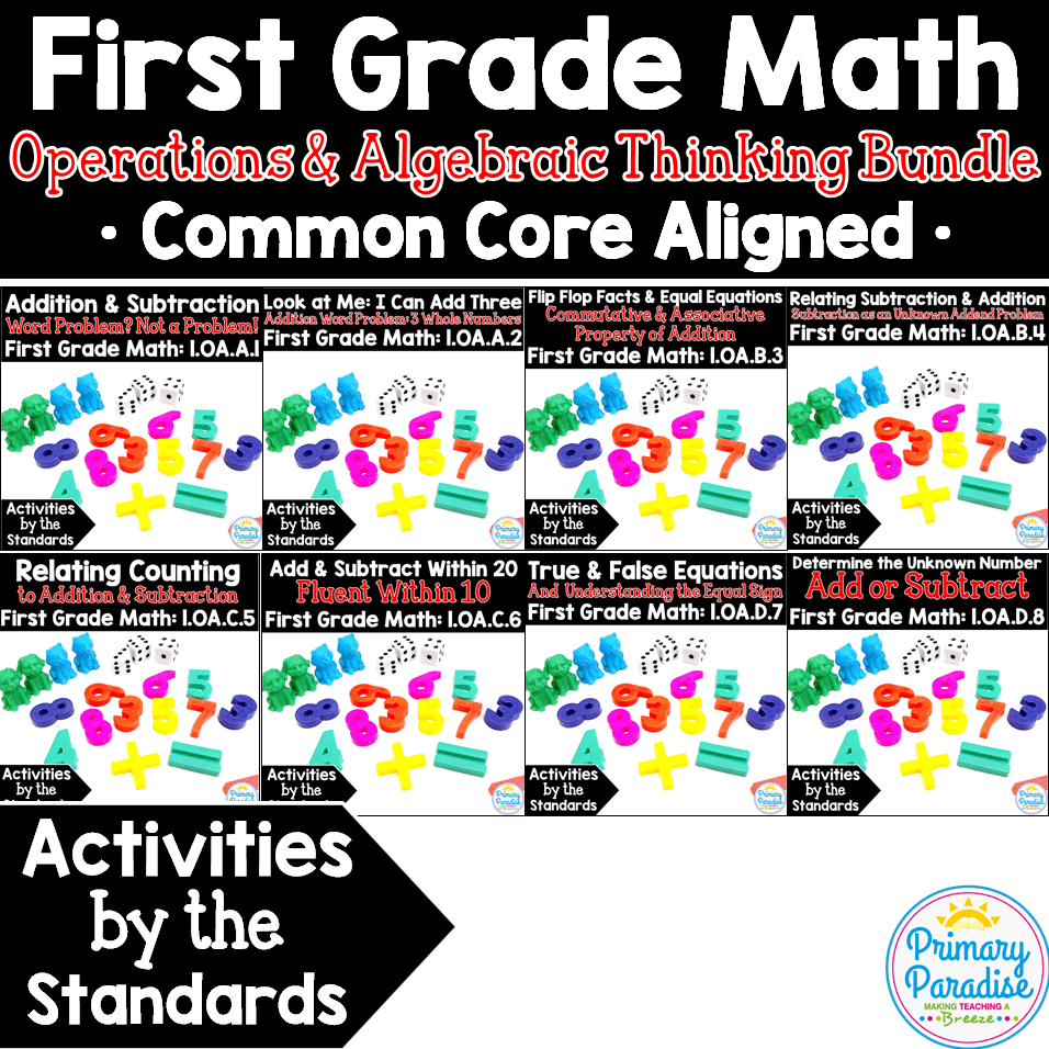 Common Core math skills for first grade and second grade- addition ...