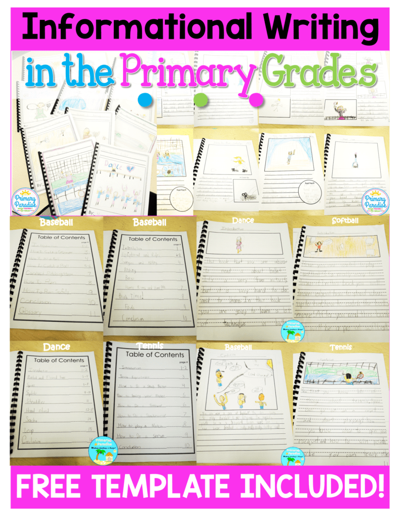 Teaching informational writing in a real and meaningful way in K-2 classrooms is a struggle, but learn how you can have your students create and publish informational books with this step by step blog post. Free template included!