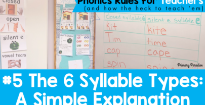 What Are the 6 Syllable Types: A Basic Explanation