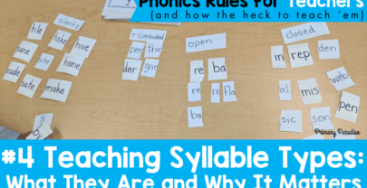 6 Syllable Types: Why You Need to Teach Them