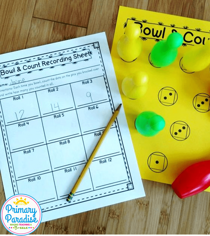 Hands on math centers that your students will love and are cheap and easy to use! You can adapt these same centers for different skills throughout the year which makes them the perfect addition to your kindergarten, first grade, and second grade classroom!