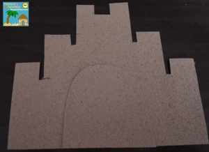 Sand paper sandcastles for beach themed birthday board 3