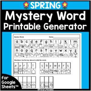 Spring Mystery Words